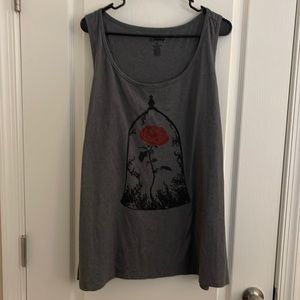 Torrid/Disney Beauty and the Beast Rose Tank Top